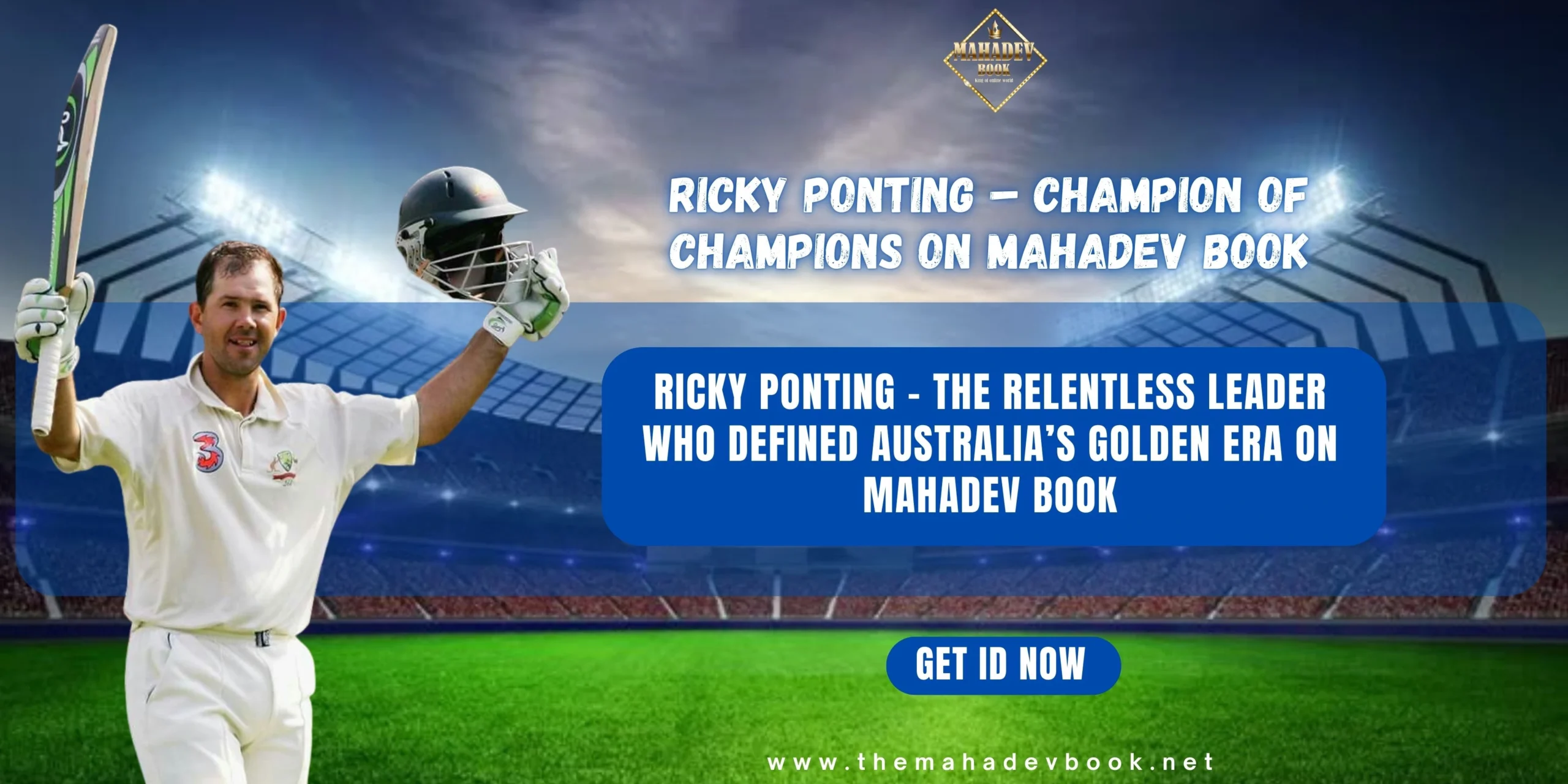Explore the Ricky Ponting Exciting Cricket Journey Only on Mahadev Book